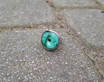 Gift for her, handmade ring, tiffany technique, green ring, malachite ring