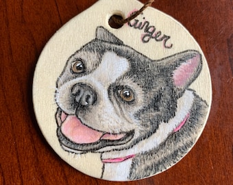 PLEASE READ DESCRIPTION, custom made pet ornaments***  Handmade Custom Ornaments, Pet Portraits, Wooden Ornaments, Great for gifts