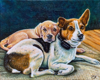 Custom Pet Portraits ***PLEASE READ DESCRIPTION*** Hand painted, acrylic painting