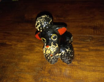 Mid-Century Redware Poodle Figurine