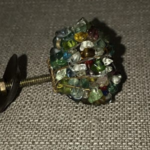 Vintage Artisan Multicolor Glass bead Cabinet Knob Drawer Pull