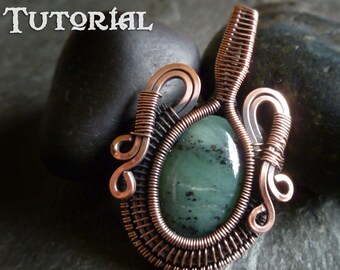 Wire Wrapped Pendant Tutorial: Cabochon Setting, Jewelry Lesson (PDF)
