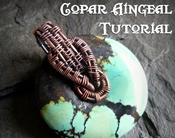 TUTORIAL - Interlock Bail Wrap - Pendant Lesson - Wire Wrapped Donut Necklace - Go-Go Wrap or Top-Drilled Pendant Bead Wire Weave