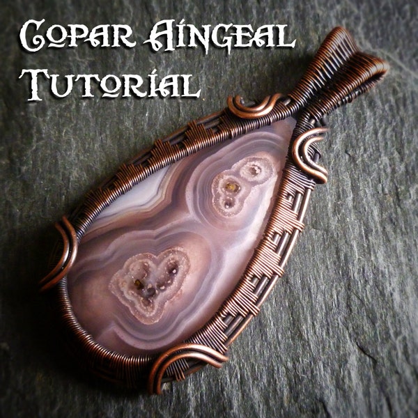 TUTORIAL - Captured Sunburst - Wire Wrapping - Jewelry Pattern - Teardrop Cabochon Wire Wrapped Pandant Lesson - Wire Wrap Cabochon