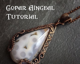 TUTORIAL - Dragon Gate Pendant - Wire Wrapping - Jewelry Pattern - Teardrop Cabochon Wire Wrapped Gemstone Lesson - Wire Wrap Stone