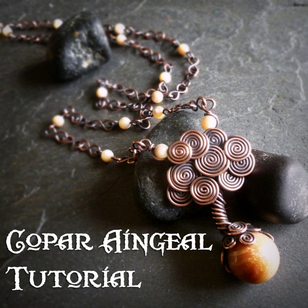 TUTORIAL - Little Celtic Tree Necklace - Wire Jewelry Lesson - Wire Wrapped Tree of Life - PDF Instantly Available - Wirewrapping Class