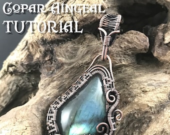 TUTORIAL - Wave - Wire Wrapped Pendant lesson for a Free Form Cabochon - Jewelry Class, Lesson Necklace Pendant Wire Wrap