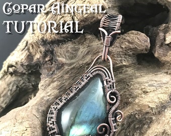 TUTORIAL - Wave - Wire Wrapped Pendant lesson for a Free Form Cabochon - Jewelry Class, Lesson Necklace Pendant Wire Wrap