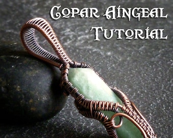 TUTORIAL - Ornamental Cage Wrap - Pendant Lesson - Wire Wrapped Point Necklace - Crystal Point Wrap or Stone Doublle Terminated Wire Weave