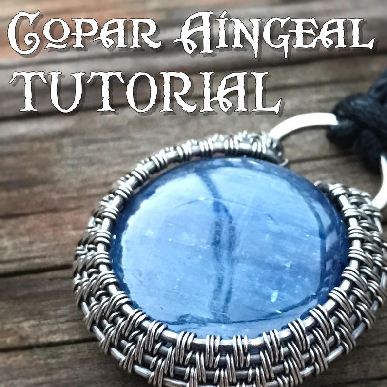 TUTORIAL Halo Wire Wrapped Pendant lesson for a Cabochon or Flat Bead Jewelry Class, Lesson Necklace Pendant Wire Wrap image 1