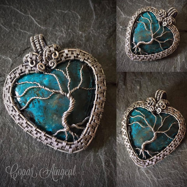 TUTORIAL Yggdrasil Pendant Wire Wrapping Jewelry Pattern Tree of Life Wire Wrapped Gemstone Lesson Wire Wrap Stone image 3