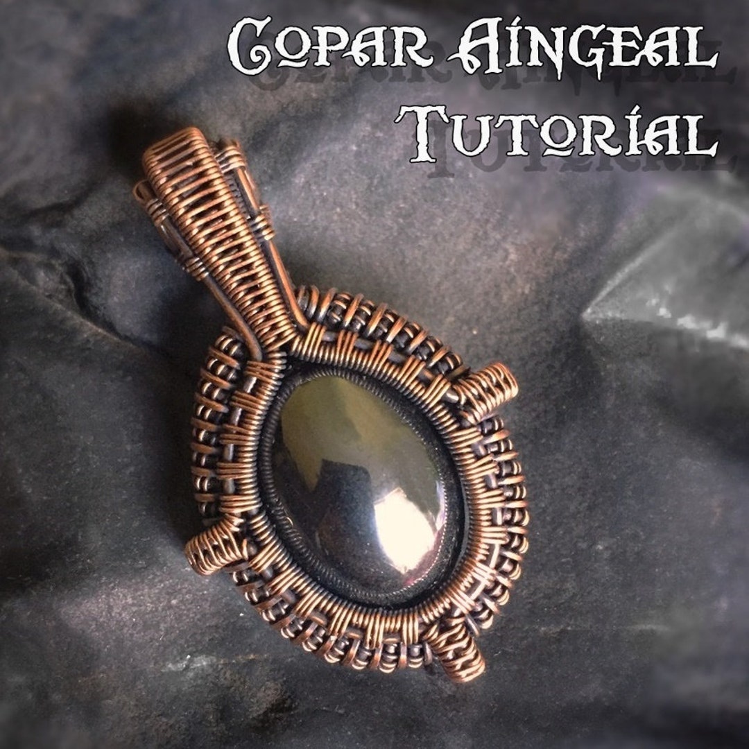 Wire Wrapped Cabochon Pendant Tutorial: Jewelry Pattern (PDF) - Main Image