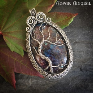 TUTORIAL Yggdrasil Pendant Wire Wrapping Jewelry Pattern Tree of Life Wire Wrapped Gemstone Lesson Wire Wrap Stone image 2