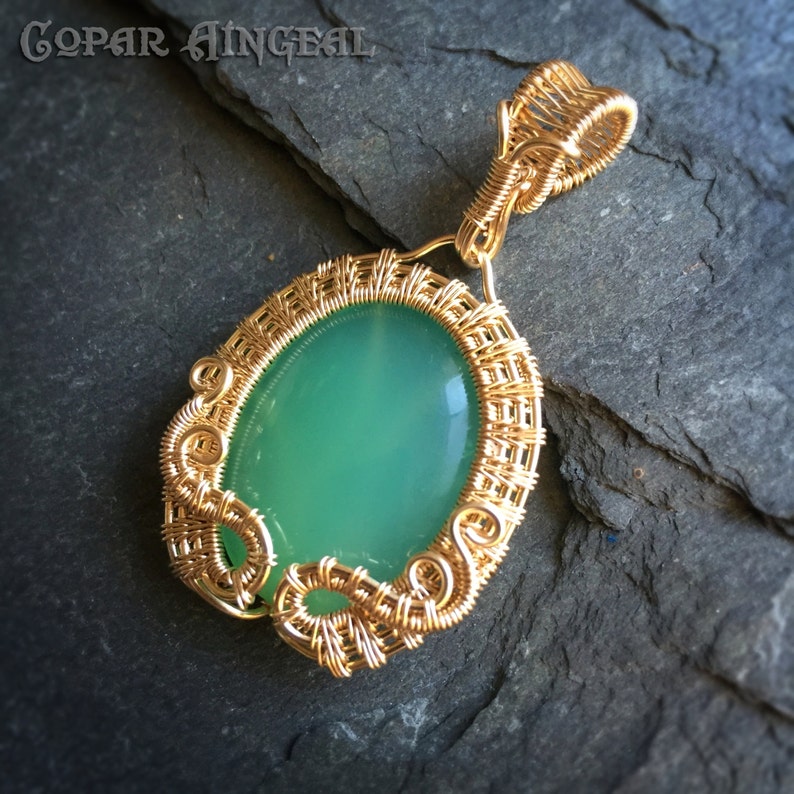 TUTORIAL Dragon Gate Pendant Wire Wrapping Jewelry Pattern Teardrop Cabochon Wire Wrapped Gemstone Lesson Wire Wrap Stone image 2
