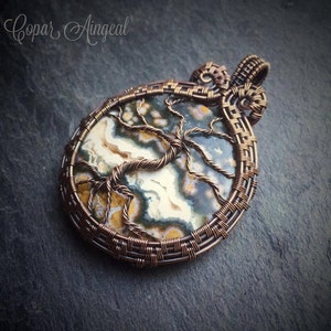 TUTORIAL Yggdrasil Pendant Wire Wrapping Jewelry Pattern Tree of Life Wire Wrapped Gemstone Lesson Wire Wrap Stone image 5