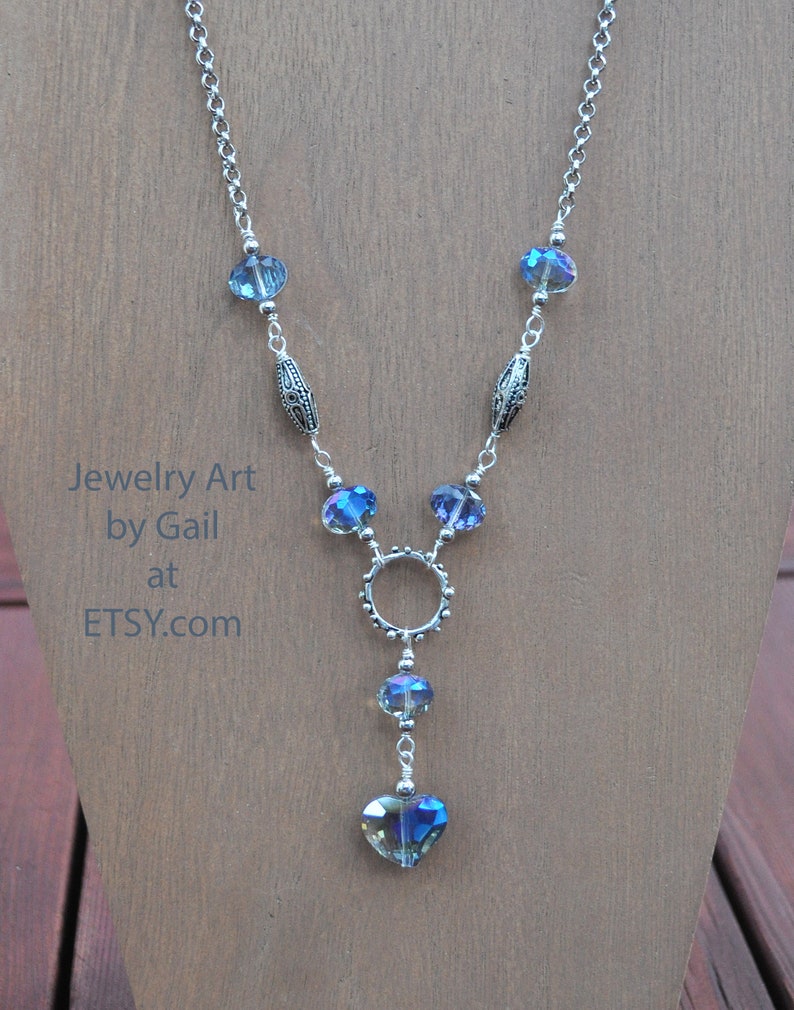 Crystal Heart Pendant Necklace and Earring Set