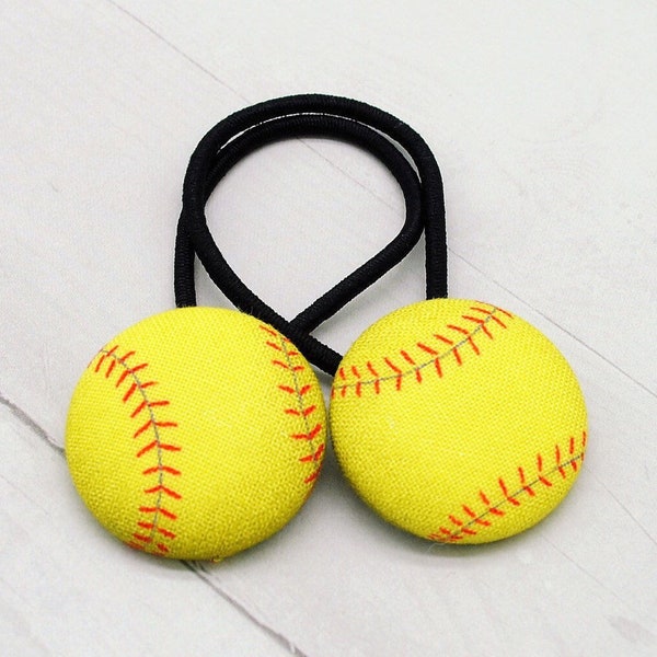 Softball Hair Tie, Softball Ponytail Holder, Softball Coach Gift, Sporty Girl, Softball Player Accessory, Softball Lover, Softball Player