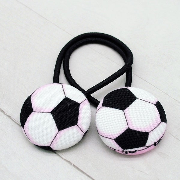 Soccer Player Ponytail Holder, Futbol Hair Tie, Soccer Lover Gift, Soccer Coach Gift, Soccer Fan Hair Tie, Soccer Girl, Sporty Girl Gift