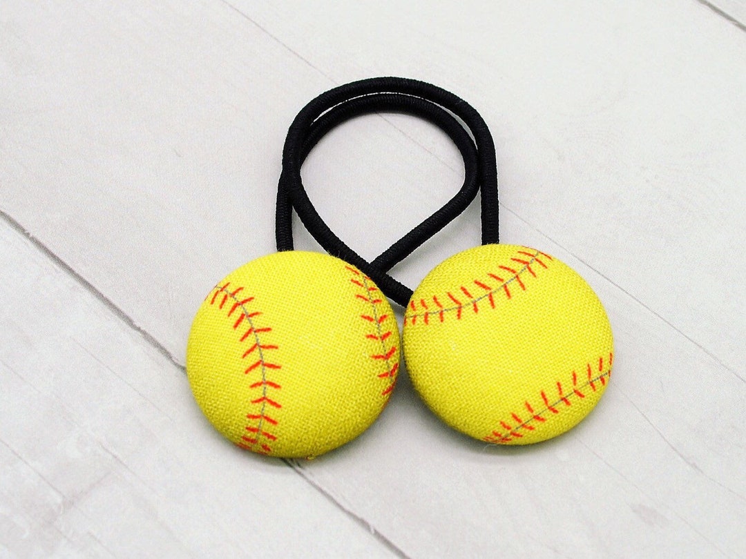 Softball Hair Tie, Softball Ponytail Holder, Softball Coach Gift