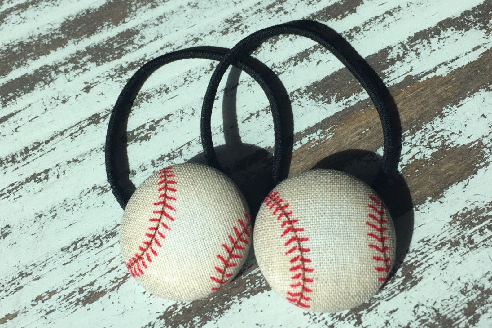 Baseball Ponytail Holder Softball Hair Tie Baseball Mom Etsy