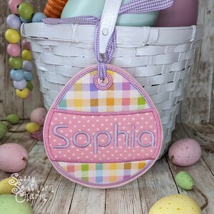 Easter Basket Tag, Personalized Easter Tag, Tags for Easter Basket, Easter Egg Tag, Embroidered Easter Tags, Easter Bunny,