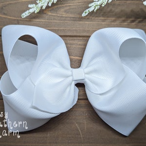 5.5&quot; Boutique Bow, 7 colors, Interchangeable Bow, Build Your Bow, Large Solid Bows,