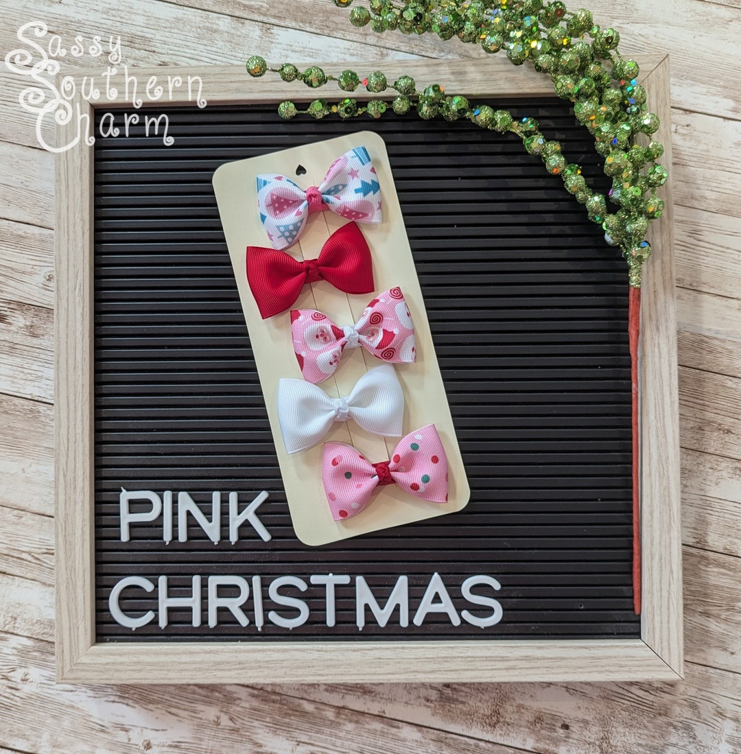 Pink Christmas Bows 