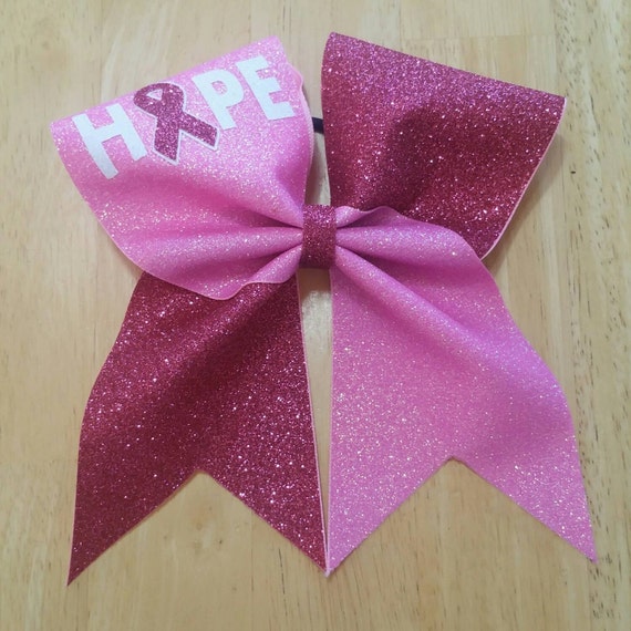 Breast Cancer Cheer Bow | Etsy