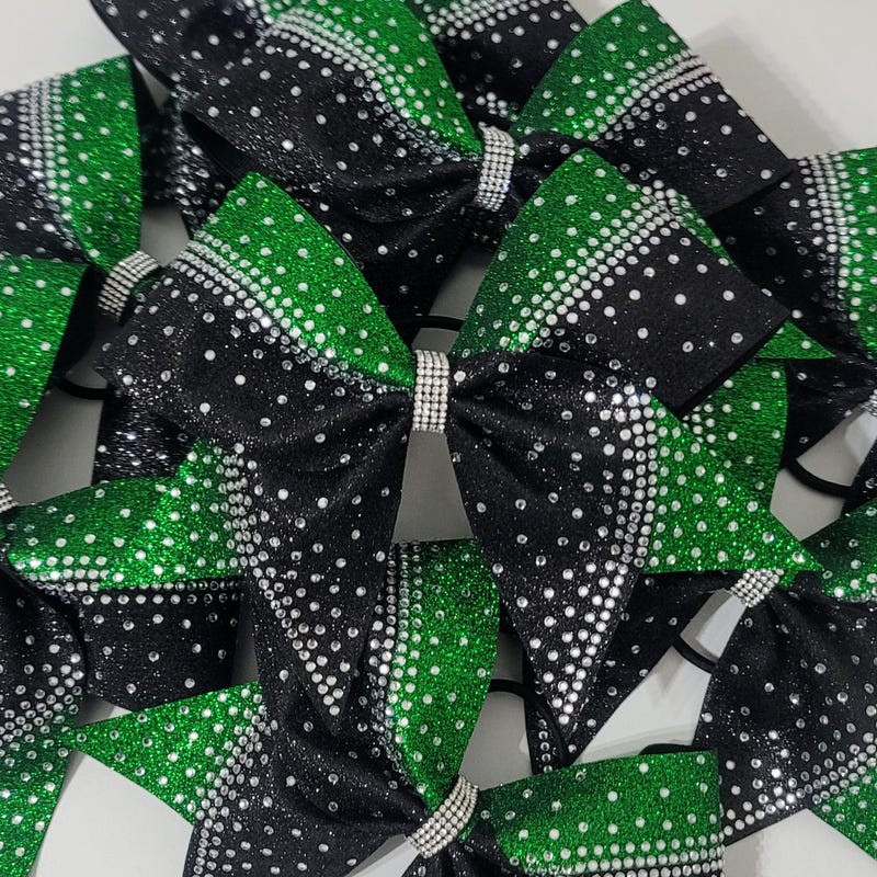 Sparkly Green Cheer Bow - Etsy