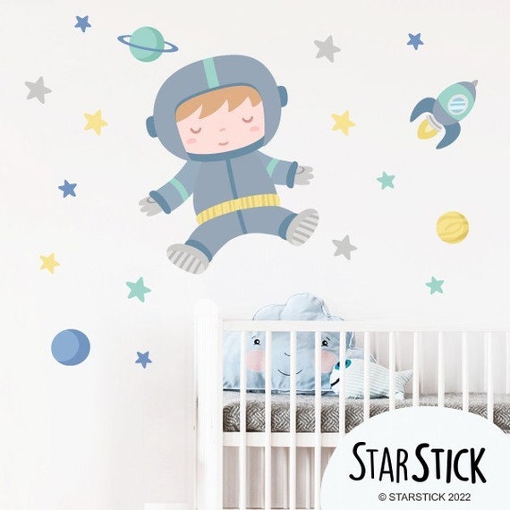 Cohete en el espacio (*‿*)  Vinilos para bebé, niño y niña STARSTICK ®