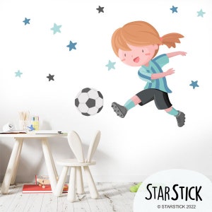 Girl soccer player Choose color! - Children’s stickers