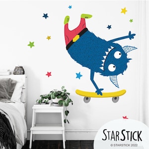 Youth wall decals - Skate monster