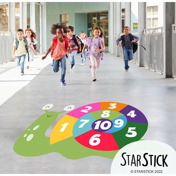 Snail Hopscotch With Numbers Ground Games Etsy