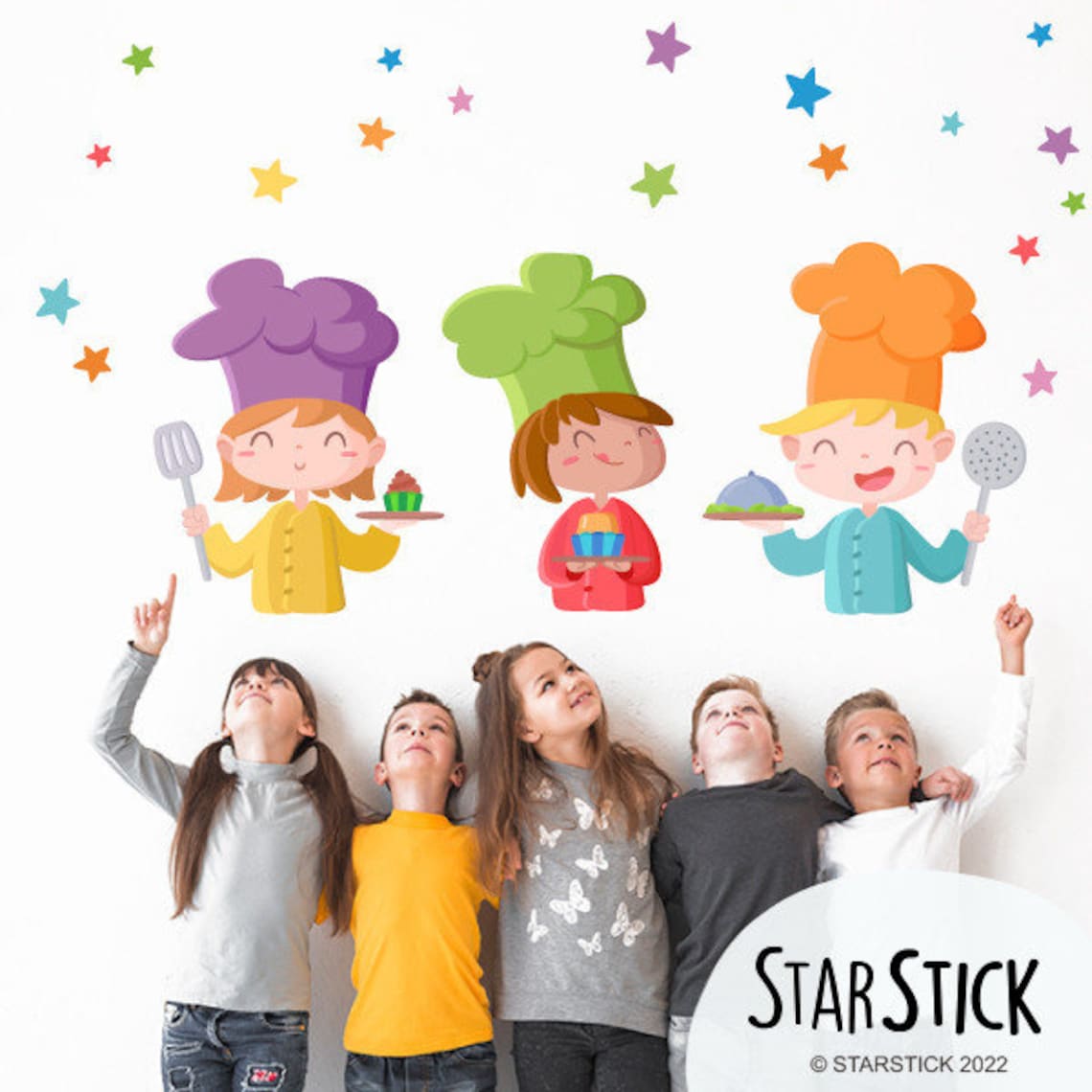 Three Cooks Three Cooks Wall Decal – Fun and Colorful School Canteen Wall Art ...