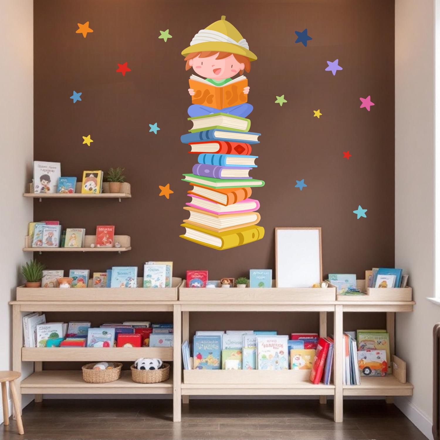 Adesivi Murali Bambini Con Frasi Motivazionali - Decorazione Angolo Lettura, Per Camerette E Asili, Facili Da Applicare