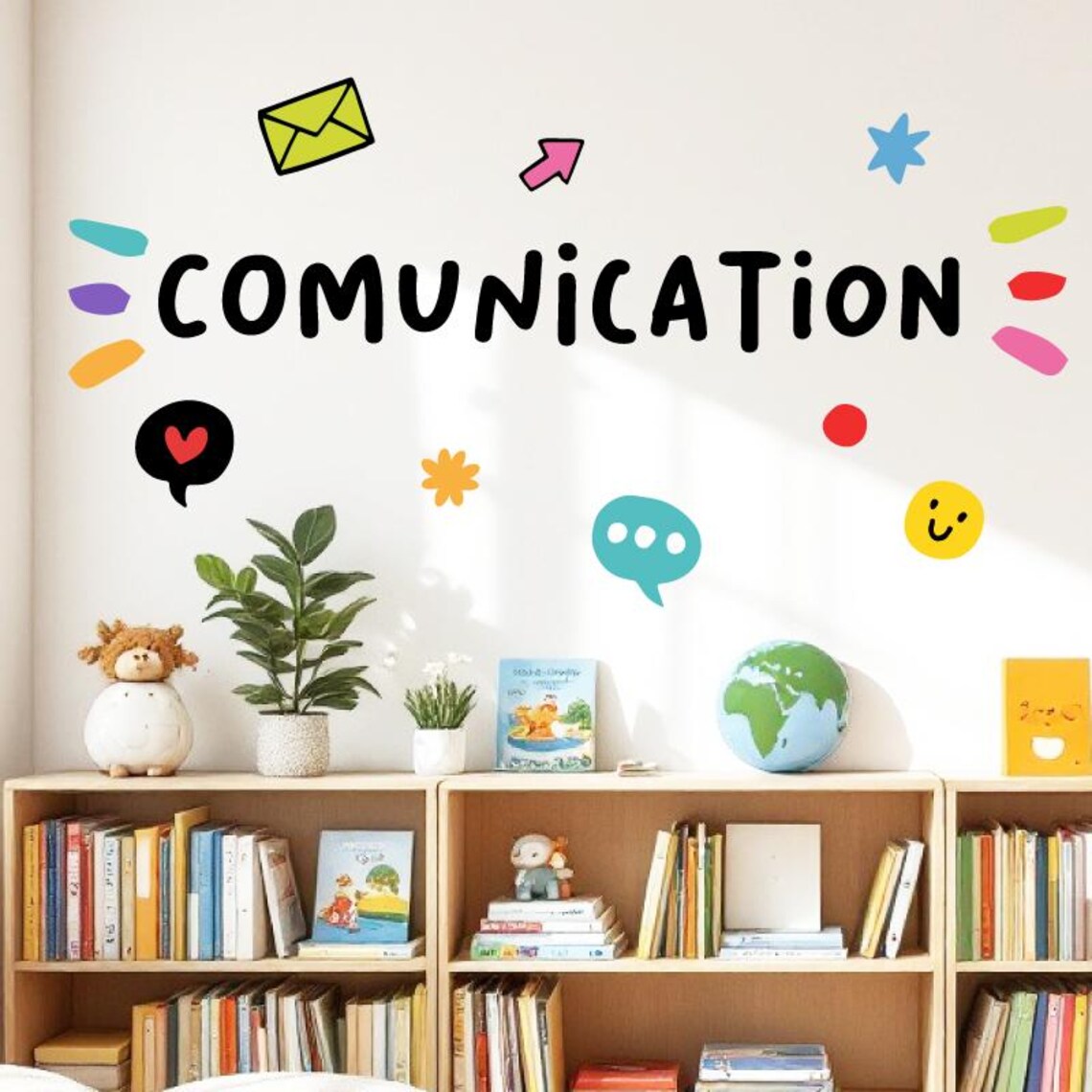 Classroom Wall Decal – “communication” – Multilingual School Decor ...