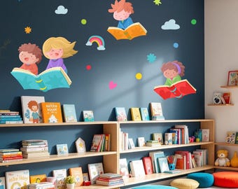 School Decals, Magical Reading Wall Stickers - Classroom Library Corner, Educational Decor