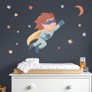 Superhero Wall Decals for Kids - Layer Ochre StarStick Decor - Fun Nursery & Playroom Wall Art Stickers