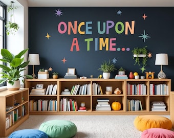 Stickers - Once Upon a Time Educational Wall Stickers for Schools & Libraries | Classroom Decals for Reading Rooms