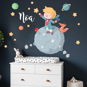 Little Prince Nursery Wall Decal | Baby Room Decor | Kids Wall Sticker Set | Charming Murals for Baby Nursery