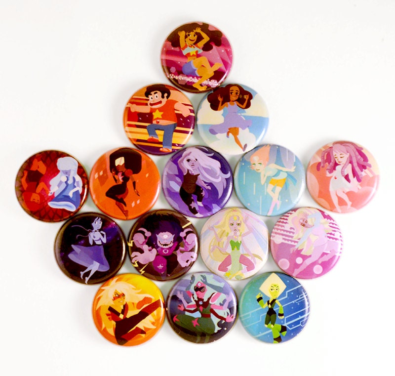 Steven Universe 1" Pins - [4 or more] - 24 Variations ft. Garnet…