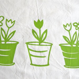 Screen printed Flower pots placemats set of 4 gift idea image 3