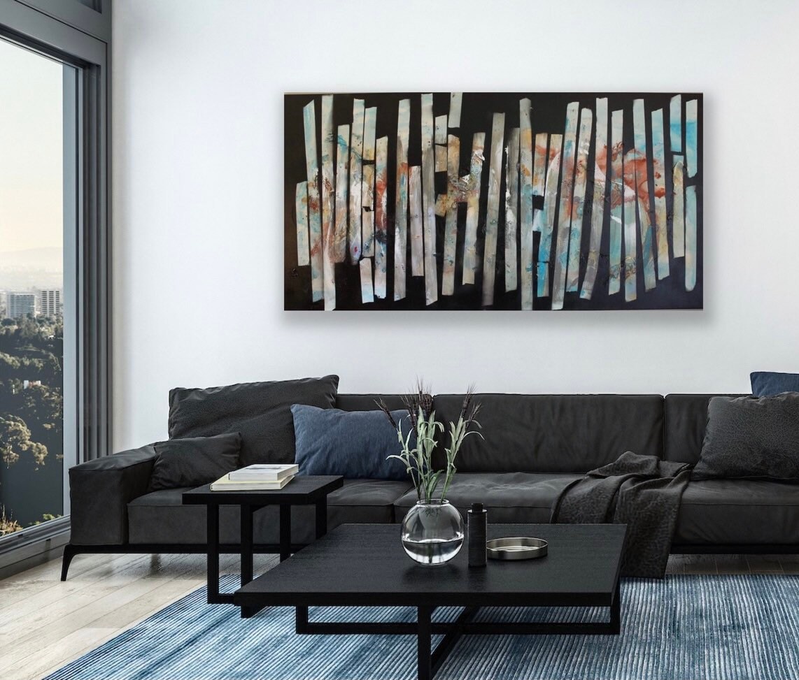 Original Extra Large Abstract Wall Art 36x 72 Inches . Large Wall Art ...