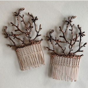 The TWIGGY COMB - Branch Twig Woodland Faerie Hair Comb Bridesmaid Prom Witchy