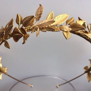 The MAISIE Head Band Organic Crown - Leaf Leaves Tiara Headband, Gold, Grecian, Elegant, Bohemian. Bride, Bridesmaid, Prom. Flower Crown.