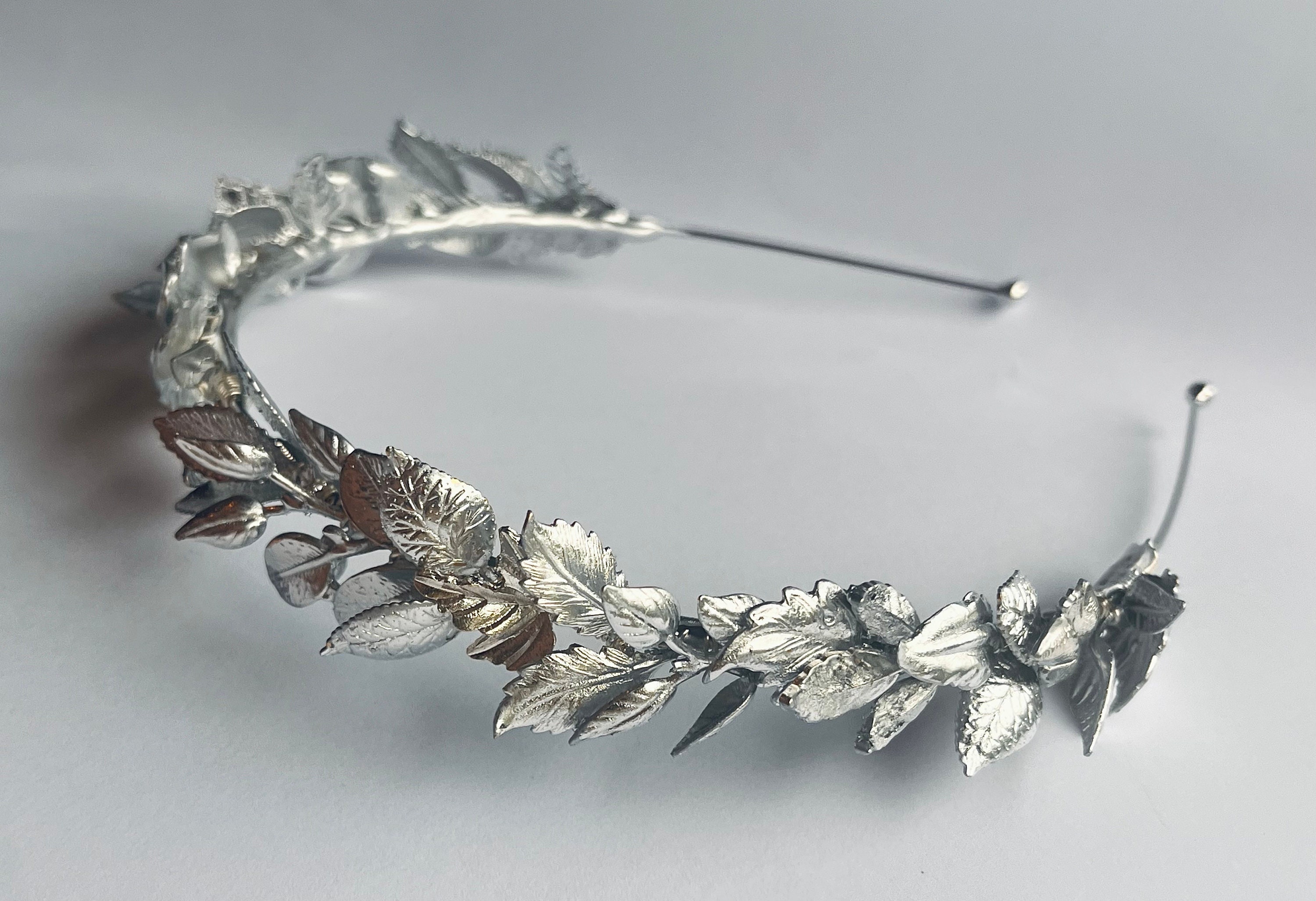 The MAISIE Handmade Gold Leaf Headband: Grecian Bridal Crown 
