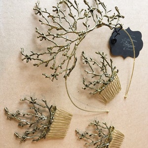 The TWIGGY COMB Branch Twig Woodland Faerie Hair Comb Bridesmaid Prom Witchy image 8