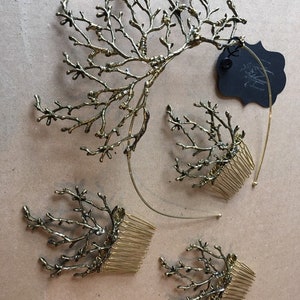 The TWIGGY COMB Branch Twig Woodland Faerie Hair Comb Bridesmaid Prom Witchy image 3