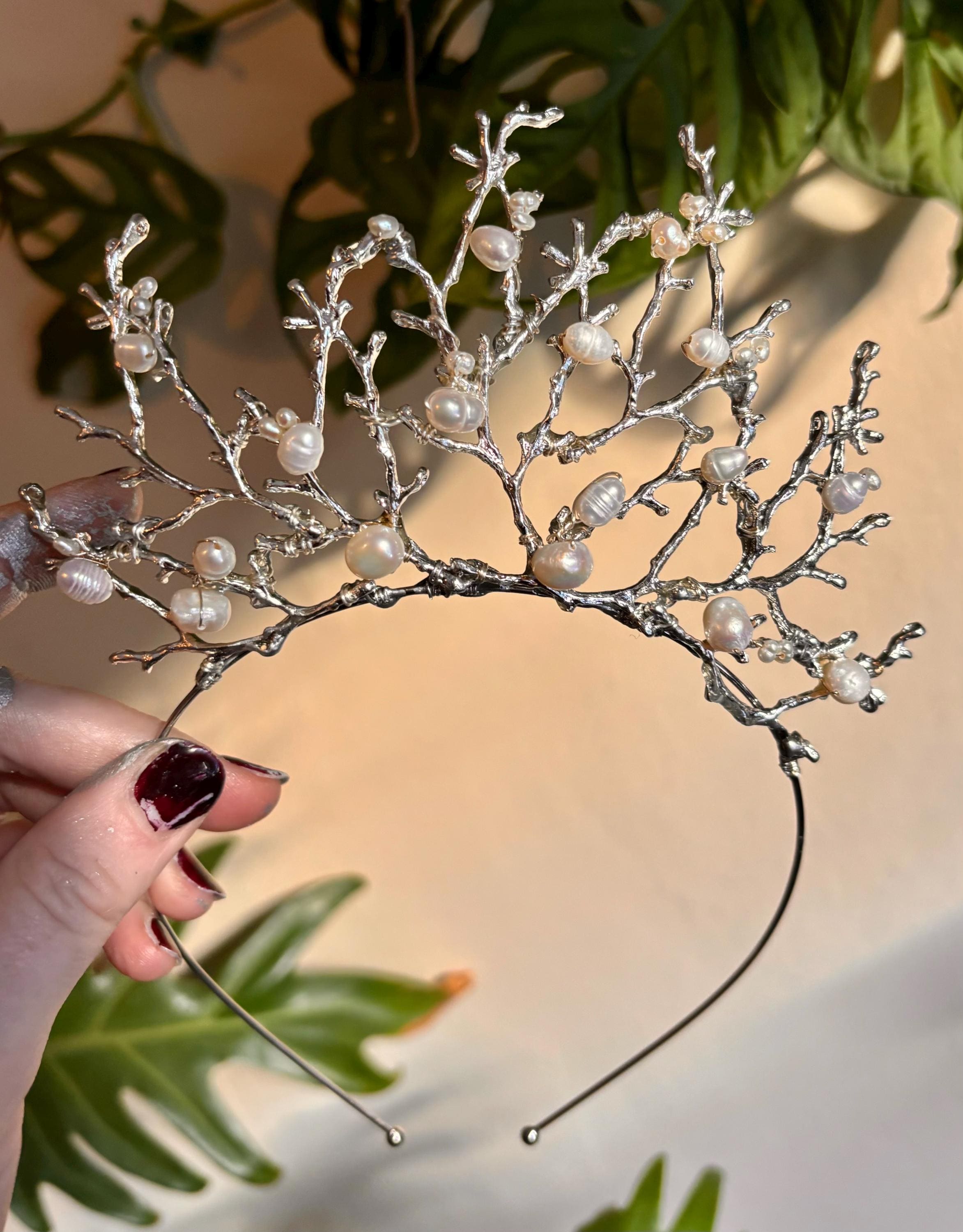 Antique Coral Tiara - Etsy