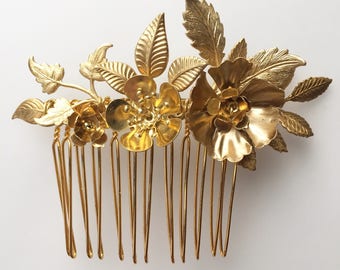 The FLORA COMB - Hand Made Floral Leaf Flower Hair Comb